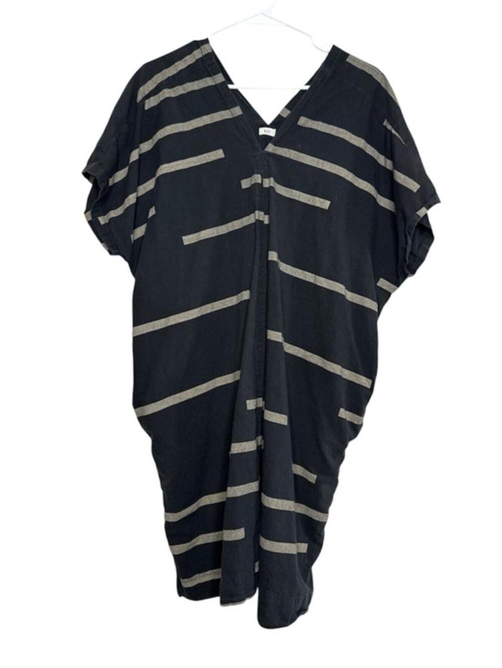 Uzi Women's Broken Stripe Mini V Dress One Size